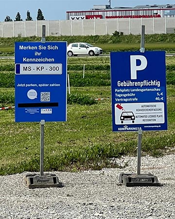 Parkplatz Beschilderung